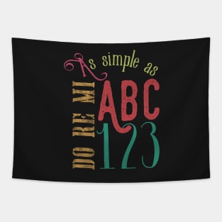 ABC 123 DO RE MI Tapestry