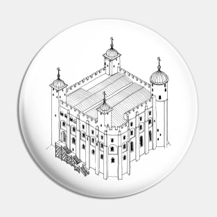 Tower of London - Hand Drawn Print Pin