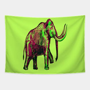 Mammoth Skeleton Interactive Magenta&Green Filter T-Shirt By Red&Blue Tapestry