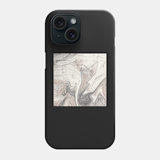 Modern Swirl Grey & Ivory Sand Design Phone Case