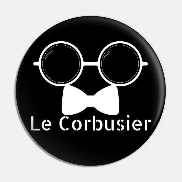 Le Corbusier iconic accessories illustration V2 Pin by SLGA Designs