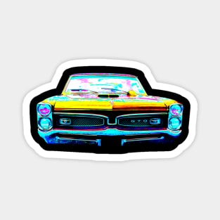 Pontiac GTO 1960s American classic car polychrome Magnet