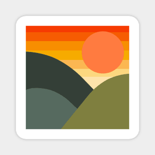 Minimalist Sunset Magnet