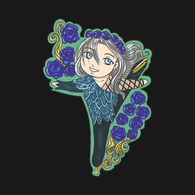 Yurii! on Ice - Viktor Flower Crown by CintiaSand