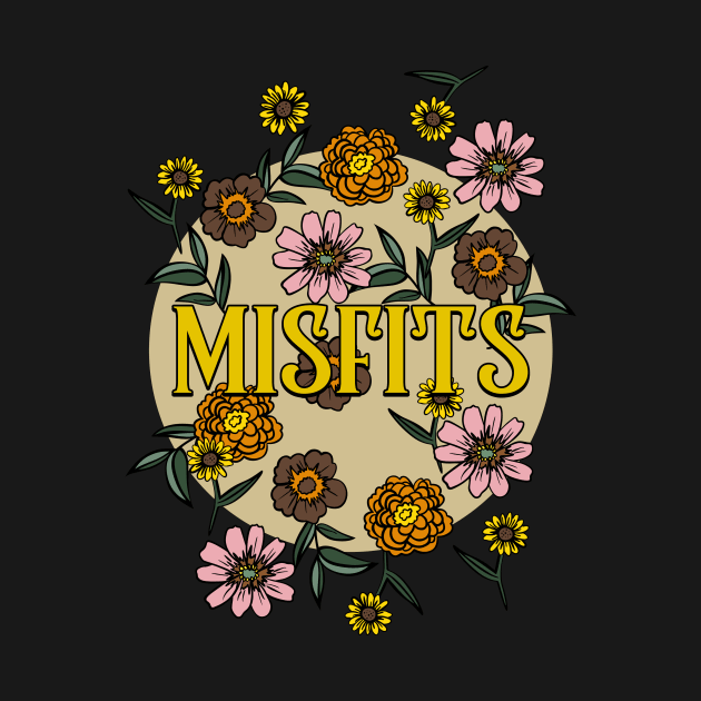 Misfits Name Personalized Flower Retro Floral 80s 90s Name Style by Ancientdistant