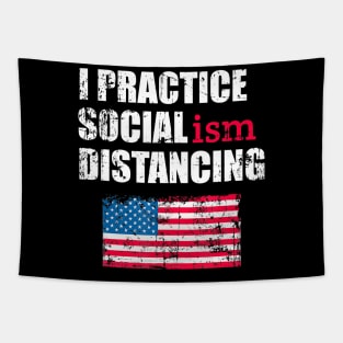 Anti Socialism Funny Political Social Distancing Socialist Tapestry