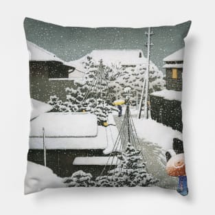 Snow at Daichi by Kawase Hasui Pillow