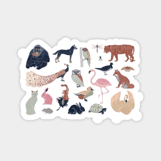 Vintage Animal Collection Magnet