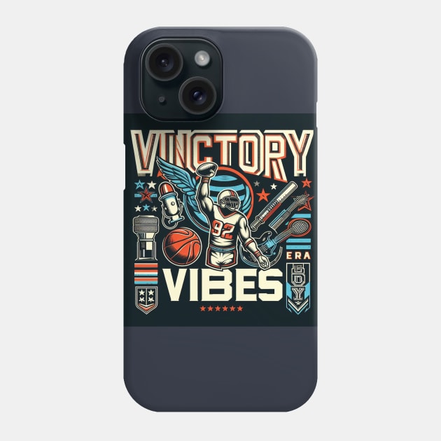 Victory Vibes T-shirt design Phone Case by usamashahid