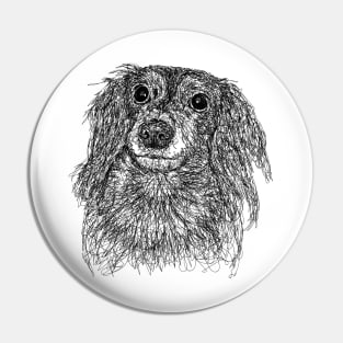 Papillon dog draw with scribble art style Pin