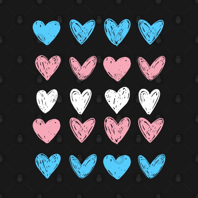 Trans Hearts Flag by Pridish