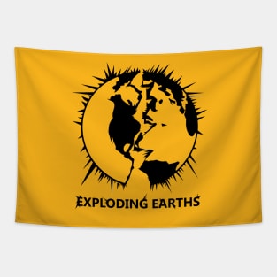 EXPLODING EARTHS! PODCAST LOGO BLACK Tapestry