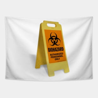 Biohazard Floor Sign Tapestry