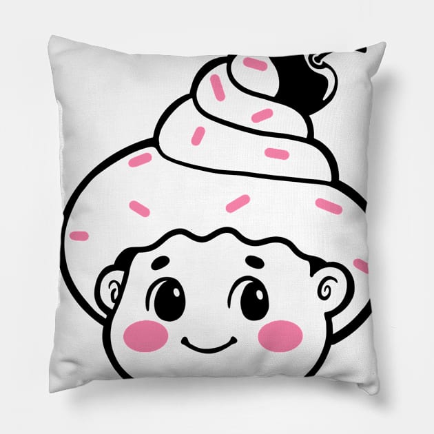 You are so sweet - Pink Pillow by Potato_pinkie_pie