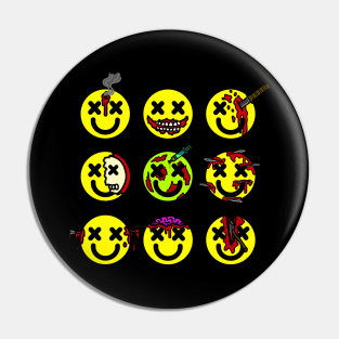 Smiley Face Death Pin