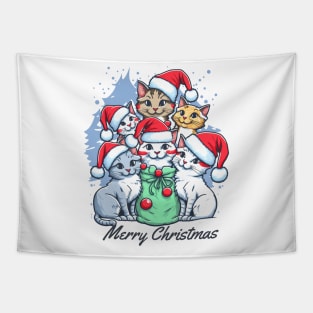 Merry Christmas For Cats lovers Tapestry