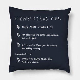 Chemistry lab tips science joke Pillow