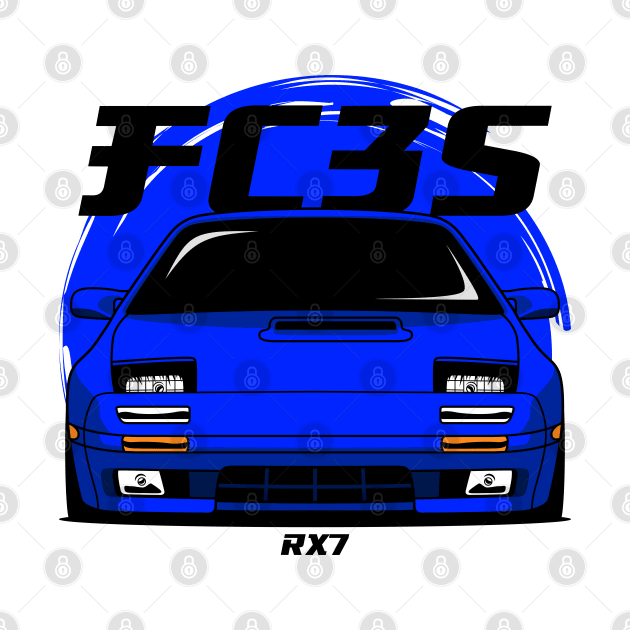 Blue FC RX 7 by GoldenTuners