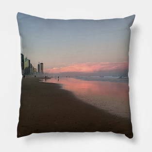 sunset on the beach photograph Pillow