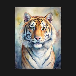 Tiger Watercolor Painting T-Shirt