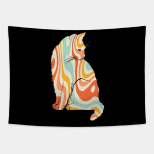 Cat Retro Style Classic 70s 80s 90s Tapestry