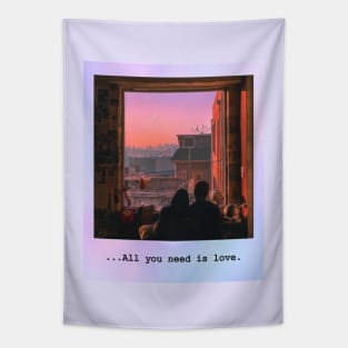 "All you need is love" inspirational quote Tapestry