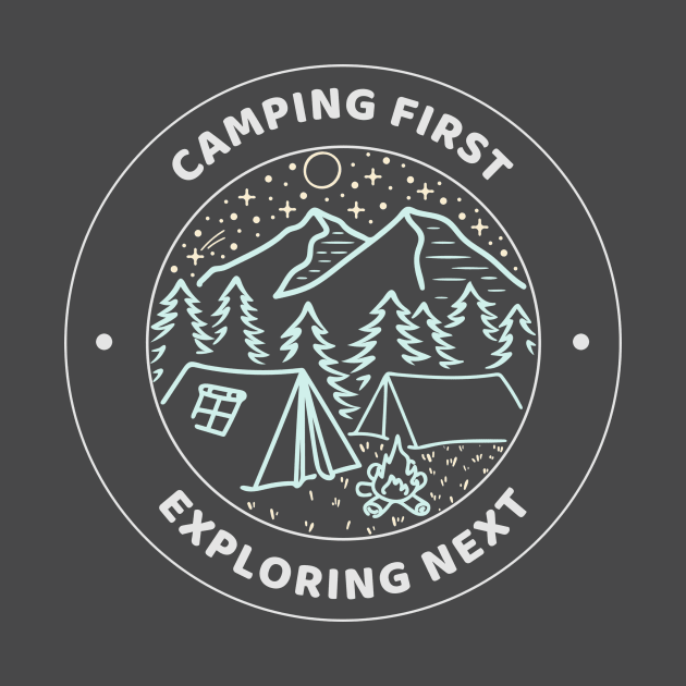 Camping life, camping vintage, be adventurous apparel by The Block Studios