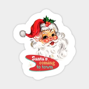 Retro Santa Claus Vintage Christmas Magnet