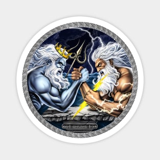 Zeus vs Poseidon Arm Wrestling Magnet