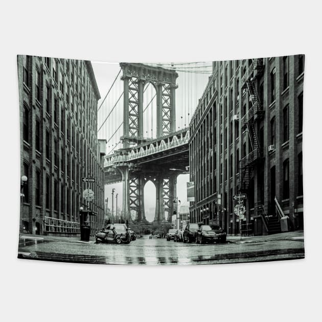 DUMBO Manhattan Bridge 2020 Tapestry by ShootFirstNYC