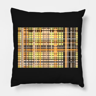 Sunny tartan plaid pattern, multiple lines print Pillow