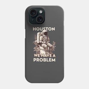 Astronaut on a toilet Houston we Have a Problem Phone Case