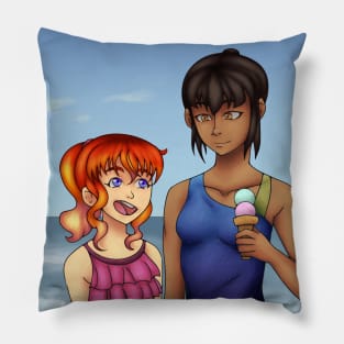 Friends at the Beach Pillow