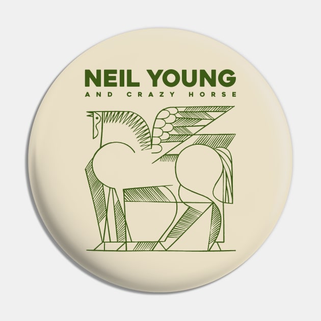 Neil Young - 70s Crazy Horse Fanmade Pin by fuzzdevil