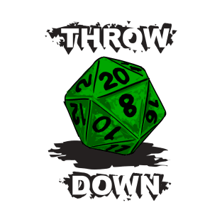 d20 Throw Down in Green T-Shirt