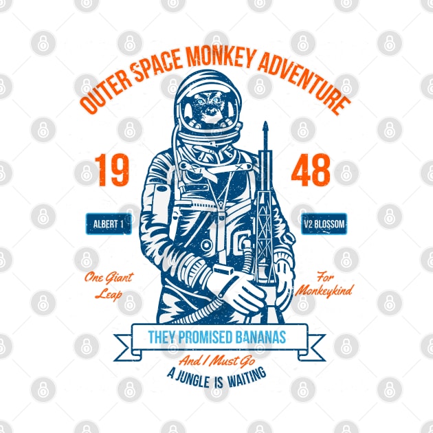 Space Monkey Astronaut T-shirt by graphiczen