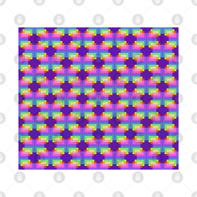 Retro Geometric Prismatic Rainbow by WickedFaery