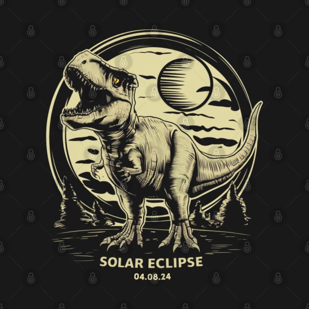 Total Solar Eclipse T-rex Dino April 8 2024 Solar Eclipse by HBart