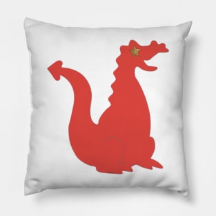 Die Cut Dragon (red) Pillow