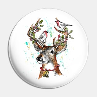 Christmas deer Pin