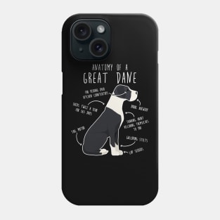 Mantle Great Dane Dog Anatomy Phone Case