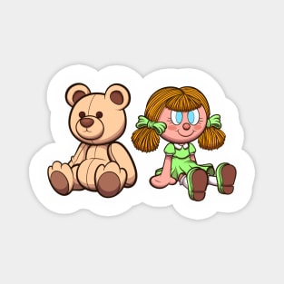 Teddy Bear And Doll Magnet