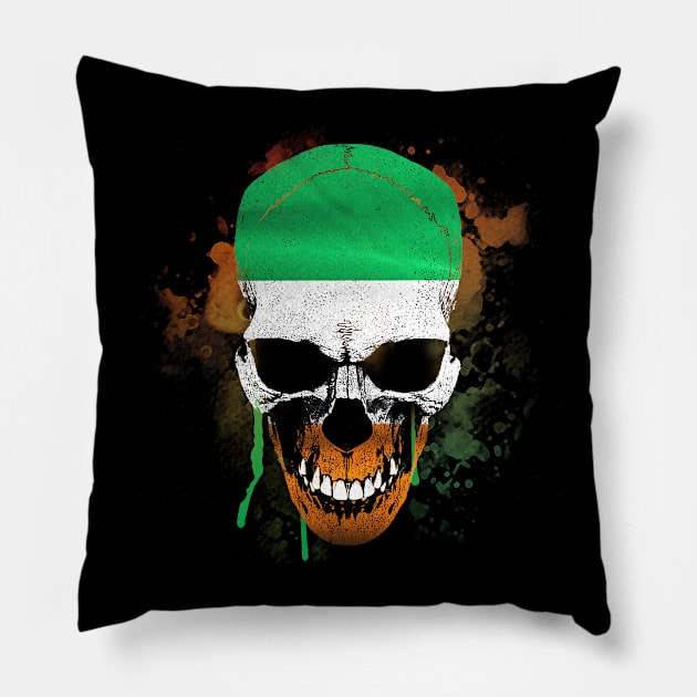 Irish Skull Pillow by MonkeyKing