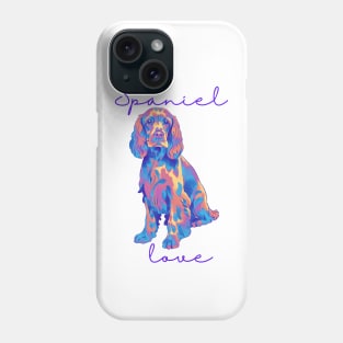 Spaniel Love bright colorful Phone Case