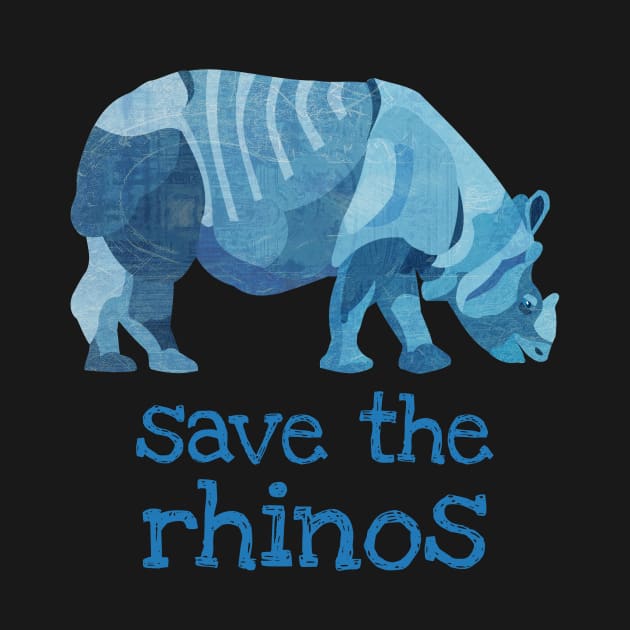 Save the Rhinos Rhinoceros by evisionarts