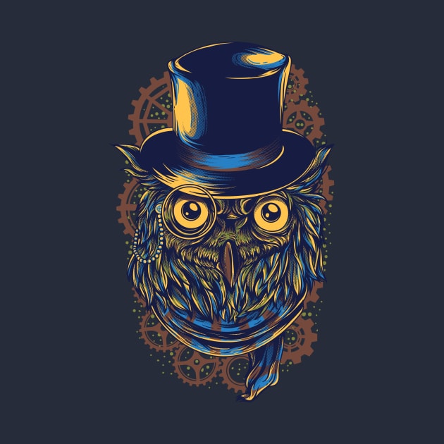 Steampunk Owl by badsyxn