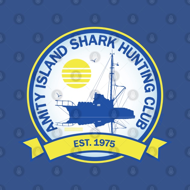 Amity Island Shark Hunting Club Est. 1975 by Gimmickbydesign