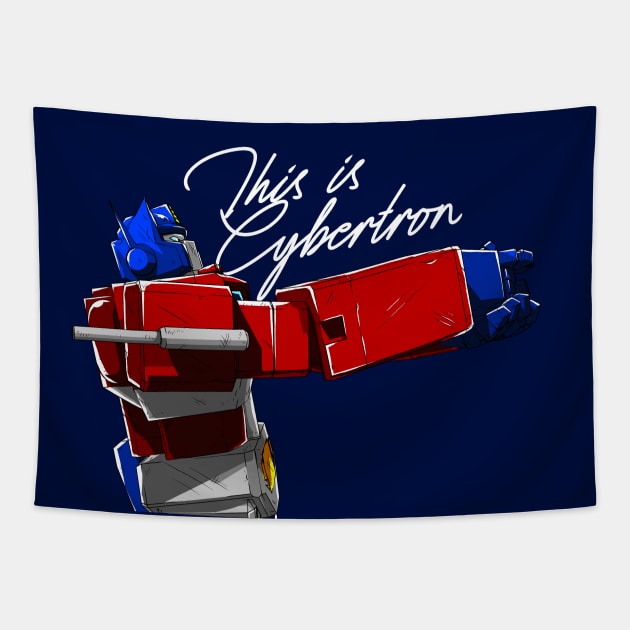 This is Cybertron Tapestry by manoystee