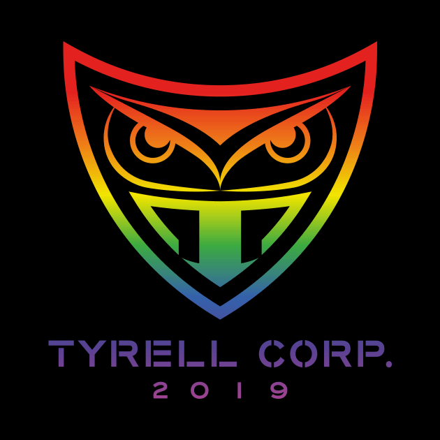 Blade Runner Tyrell Logo (rainbow effect) by GraphicGibbon