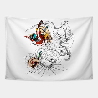 skater fox gift Tapestry